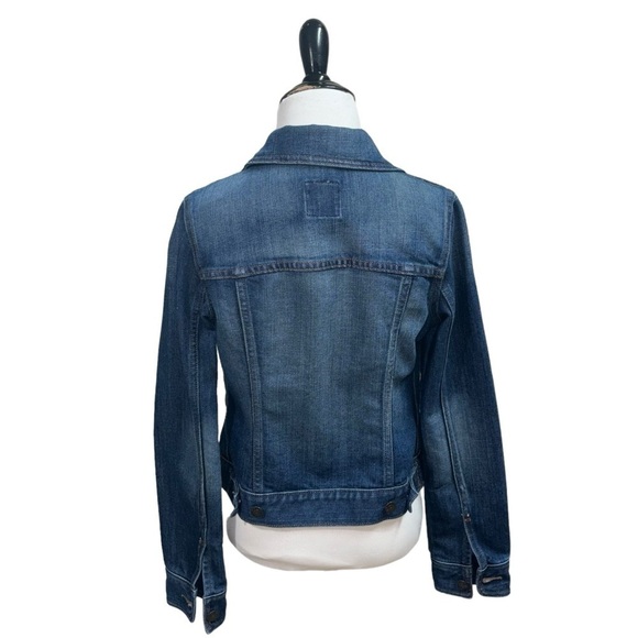 Old Navy Women's S Small Classic Denim Crop Jacket Blue Medium Wash - Picture 4 of 6